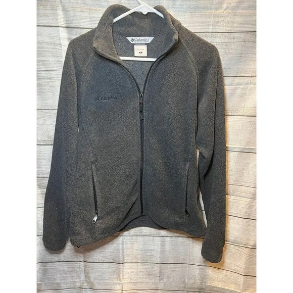 Columbia Jacket Womens Adult Medium Gray Outdoors Full Zip Fleece Ladies‎ - Picture 1 of 5